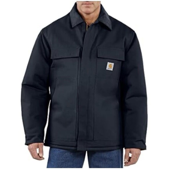 Carhartt Other - Size XL Tall Carhartt Firm Duck Insulated Traditional Coat 0C003 Navy Loose Fit